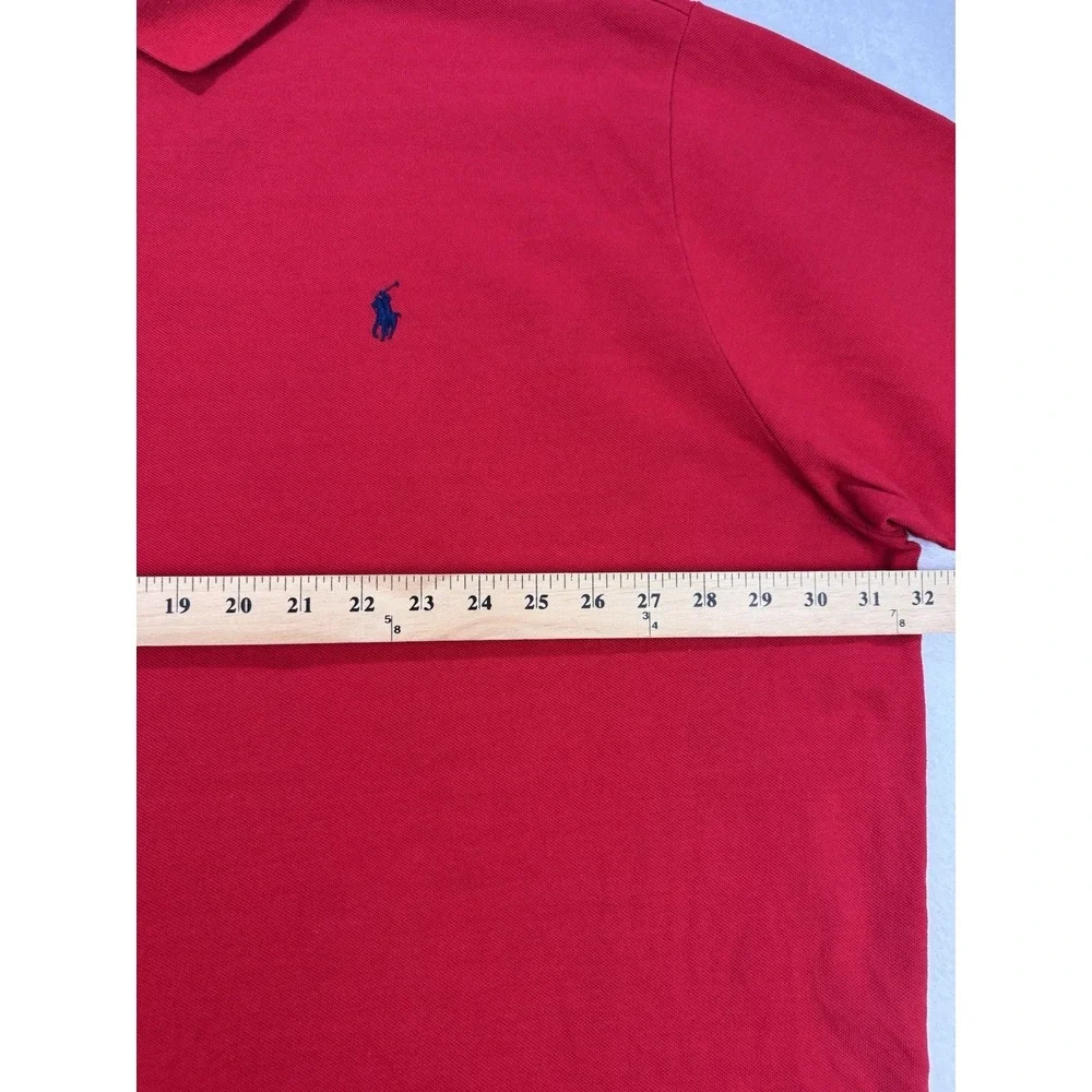 POLO  Ralph Lauren Shirt‎ Men Red 4XB TG Short Sleeve Blue Pony